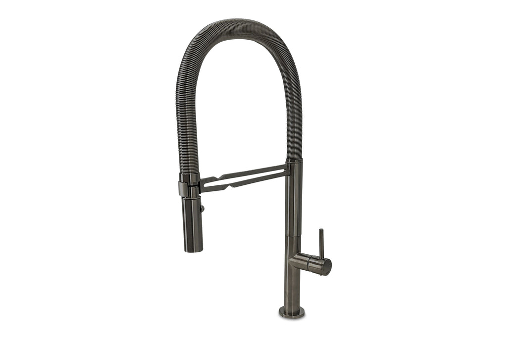 Lagoo - Garda - Keukenmengkraan met flexibele uitneembare handdouche - Geborsteld Gun Metal PVD - G7008GM