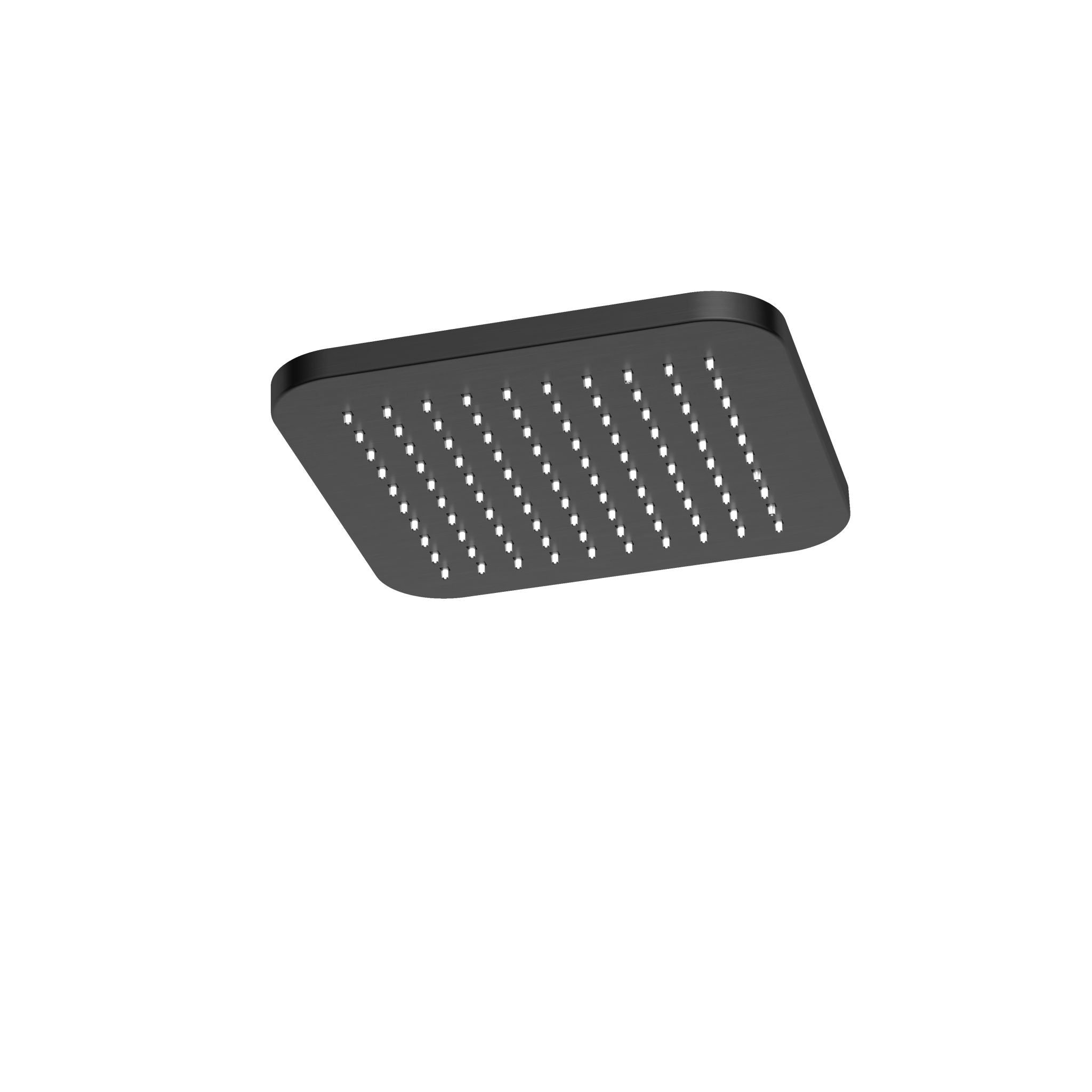 Hotbath Gal GL100 hoofddouche vierkant 22cm - Geborsteld Gunmetal PVD