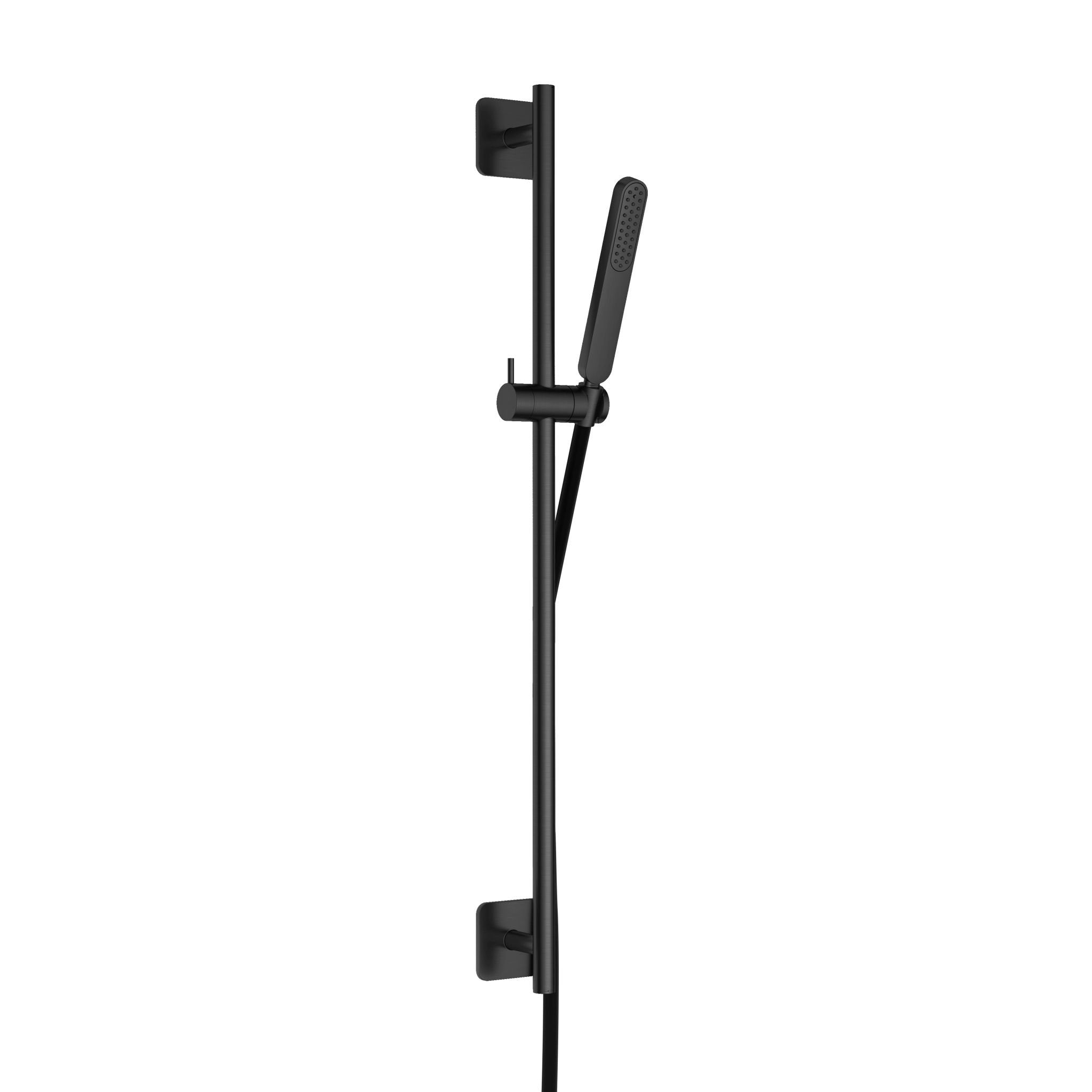 Hotbath Gal GL309 verstelbare glijstang 100 cm met doucheslang en handdouche - Geborsteld Gunmetal PVD