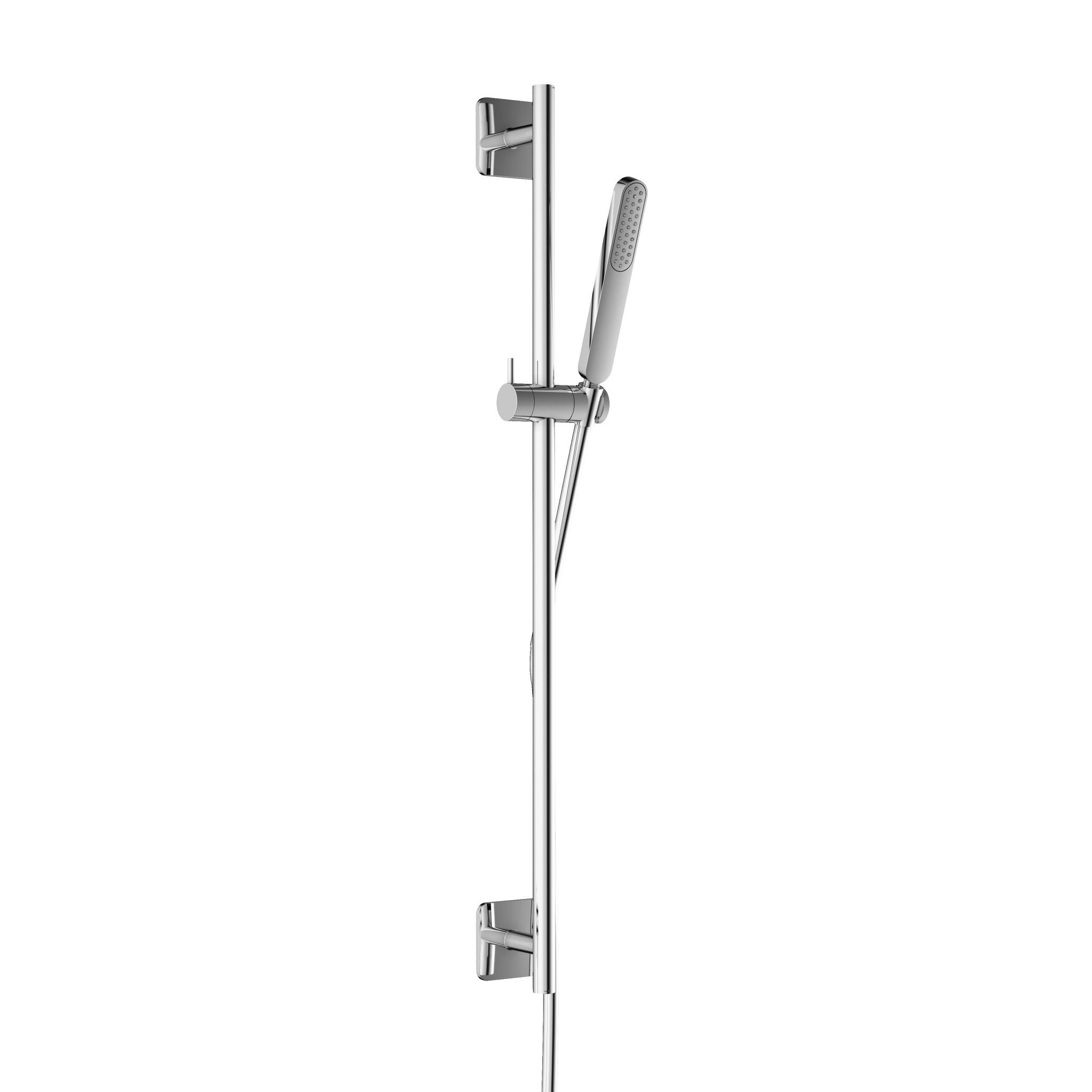 Hotbath Gal GL309 verstelbare glijstang 100 cm met doucheslang en handdouche - Chroom