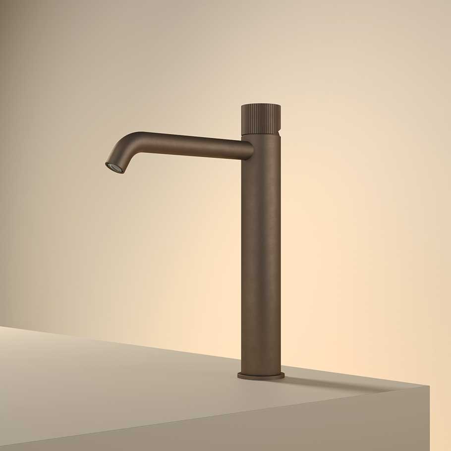 Hotbath Guy Row GY003HR wastafelkraan hoog - Tuscan Bronze