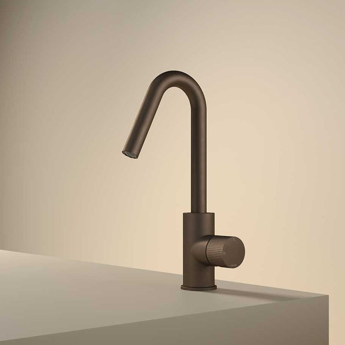 Hotbath Guy Diamond GY004D wastafelkraan met draaibare uitloop - Tuscan Bronze