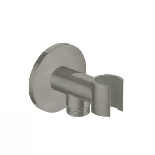 Hotbath Cobber M515 wandsteun + uitlaat - Geborsteld Nikkel
