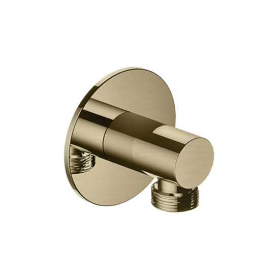 Hotbath Cobber M517 wanduitlaat Geborsteld Messing PVD