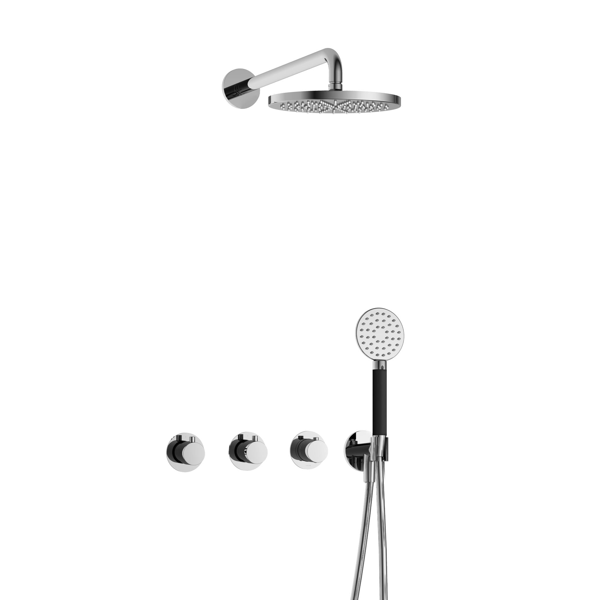 Hotbath Cobber IBS70 inbouw doucheset - ronde handdouche - 20cm hoofddouche - wandarm - wandhouder - Chroom