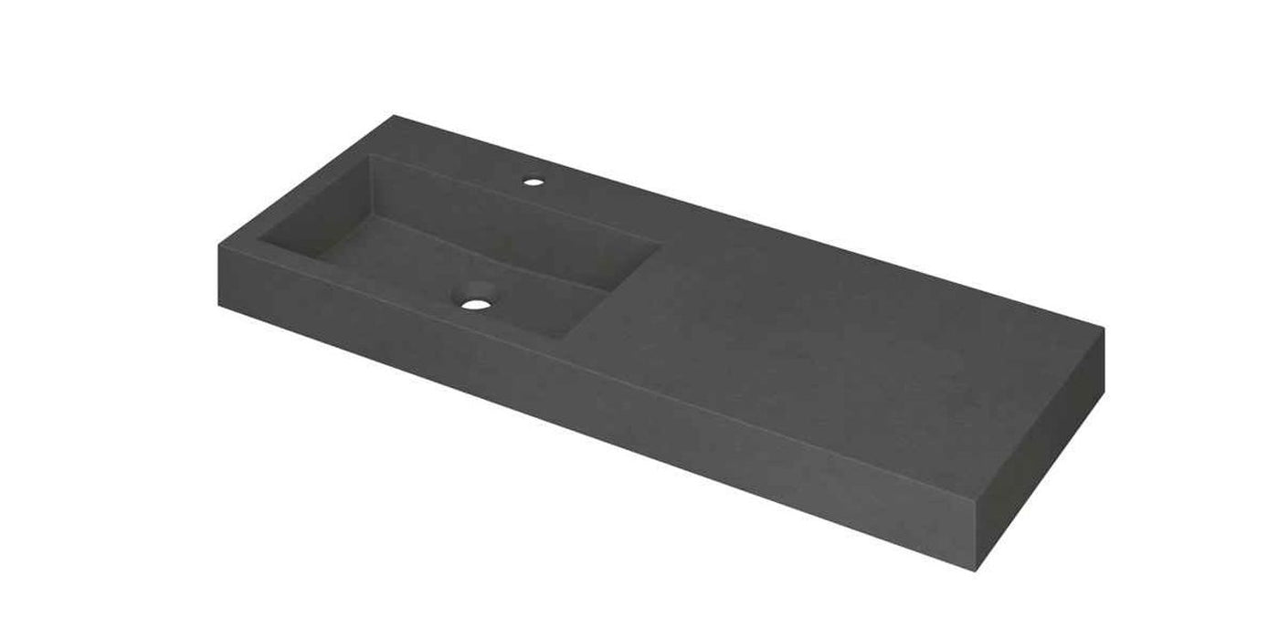Ink Momento meubelwastafel links 120x45cm - 1 kraangat - Quartz grijs - 3421146