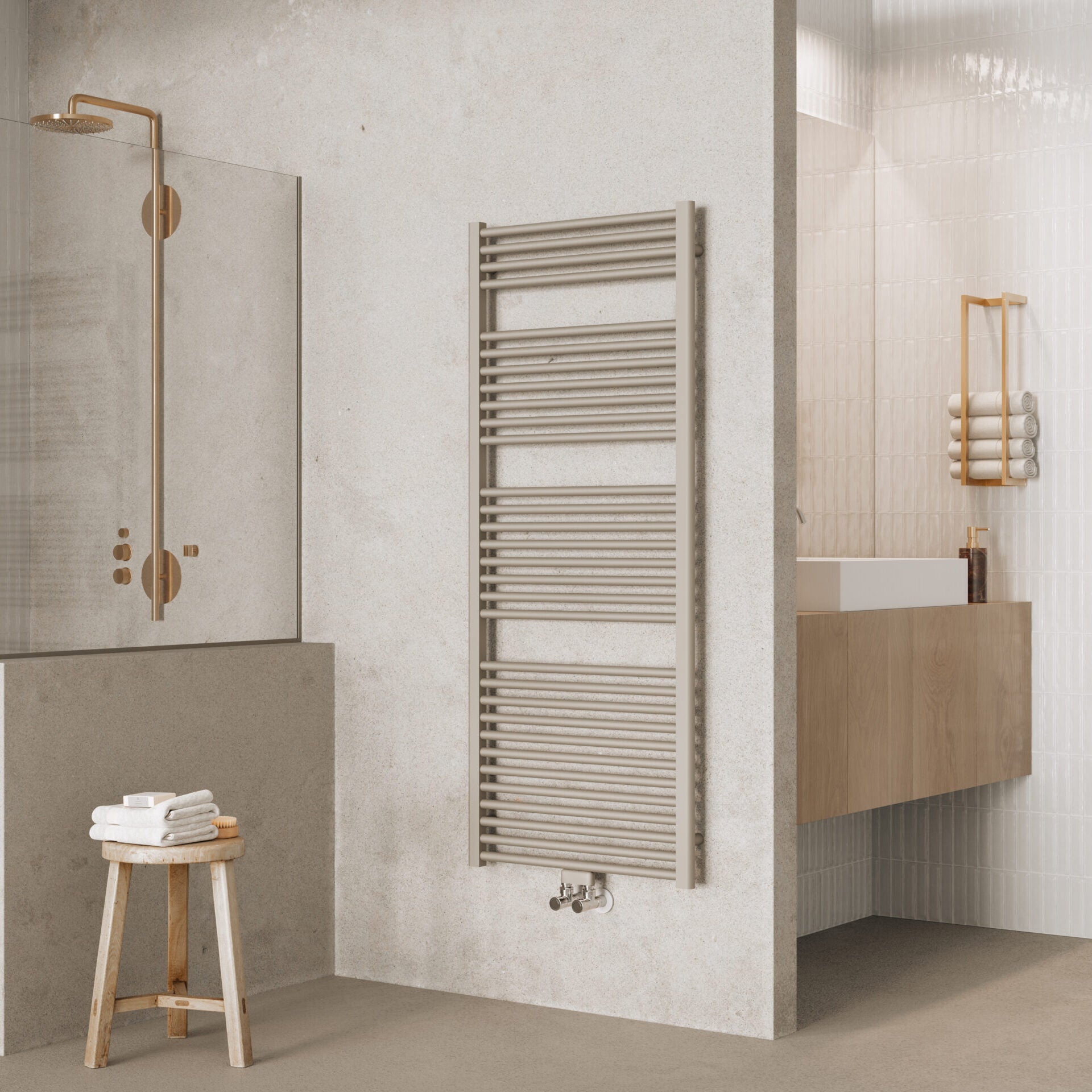 Instamat Rondo Lux Elektrische radiator - 1250W - 181x75,7cm - Glans Wit - RL180.75ES02