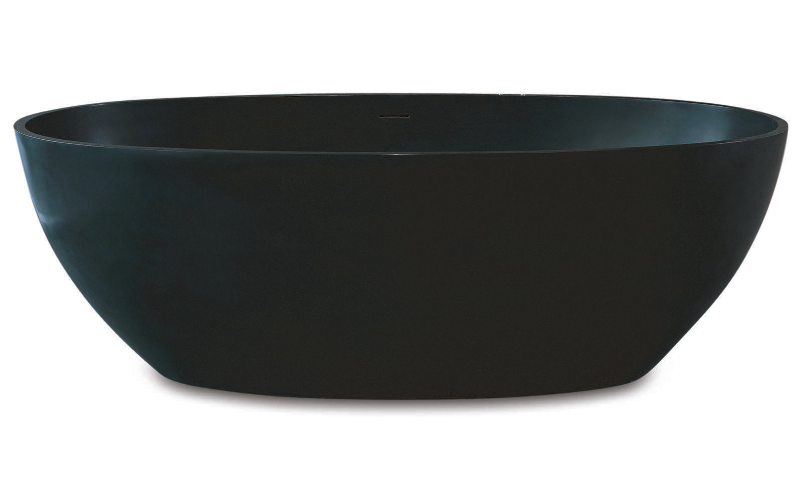 Luca Vasca vrijstaand bad 180x93cm ovaal Solid Surface - mat antraciet - LUVA1893A