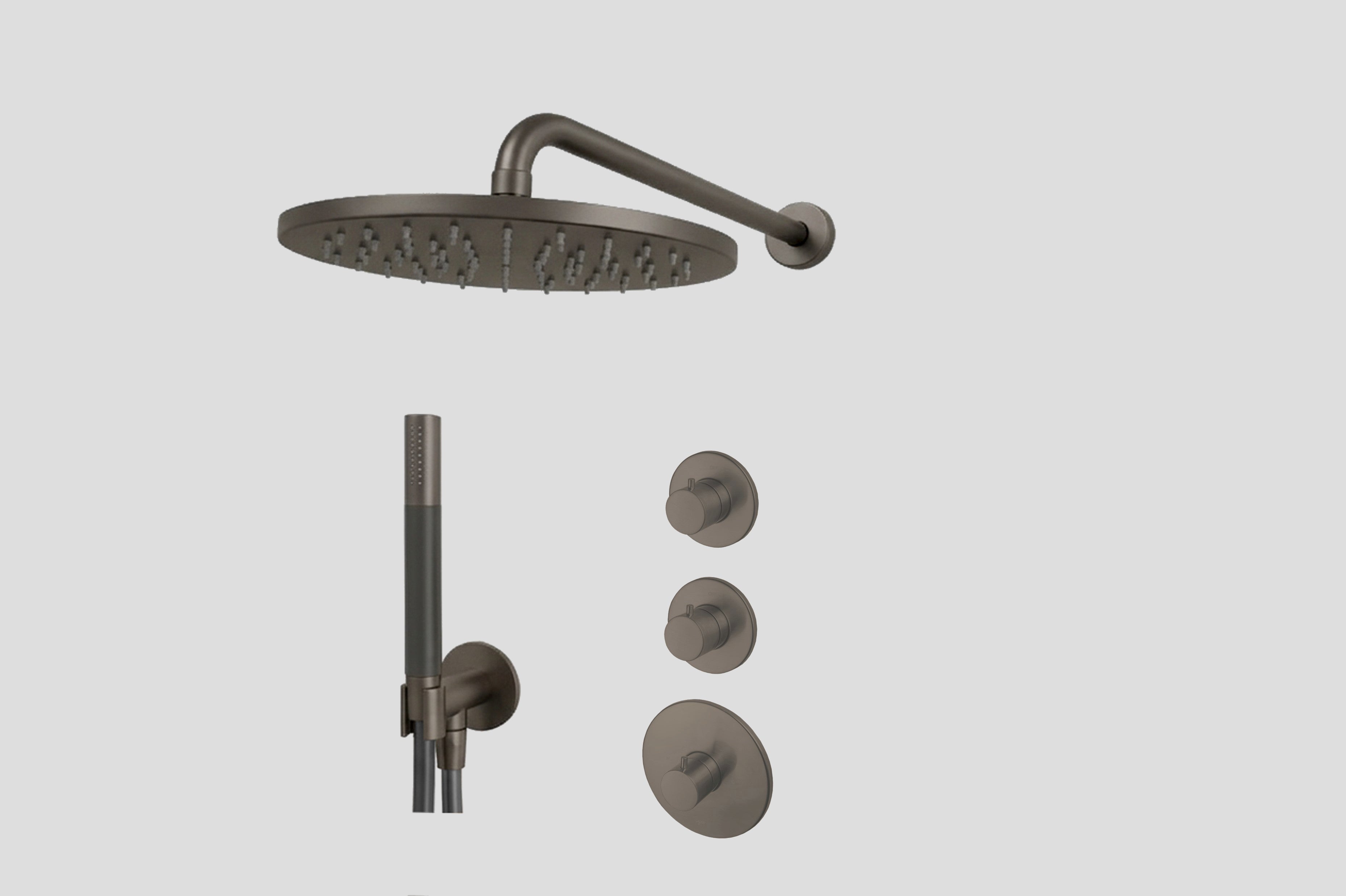 Lagoo - Garda - Lagoo Voordeel Set: thermostatische douche set met 2 stopkranen - Tuscany - LVS2TC