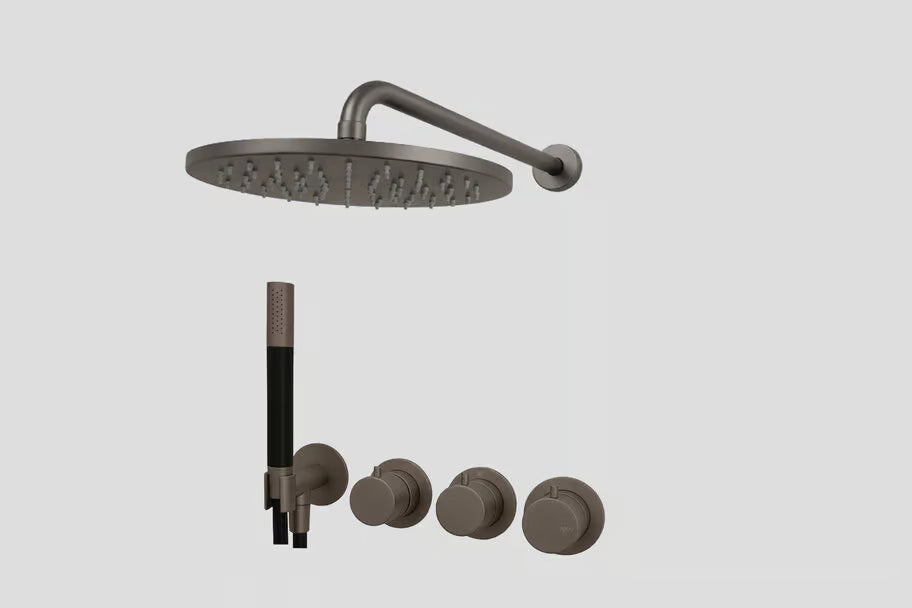 Lagoo - Garda - Lagoo Voordeel Set: thermostatische douche set Tripple 7 met 2-weg omstel - Tuscany - LVS3TC