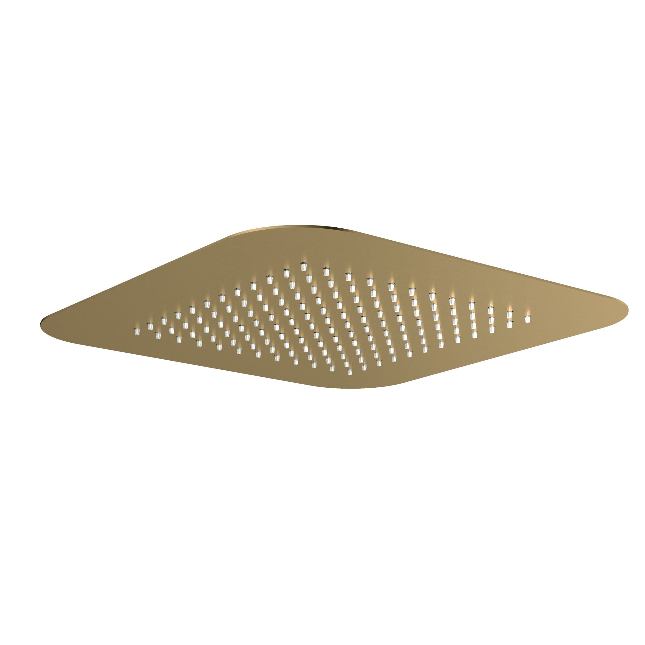 Hotbath Gal M147 inbouw hoofddouche 42 x 42 cm - Geborsteld Messing PVD