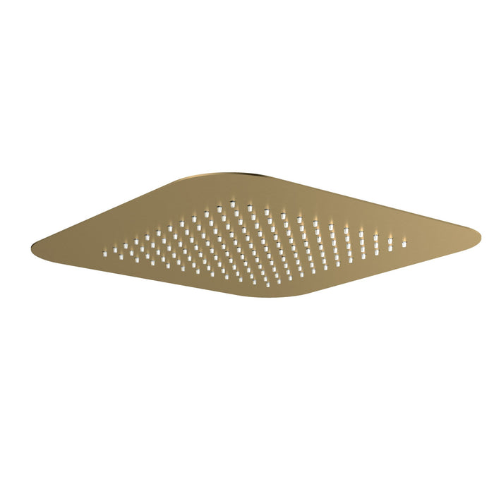 Hotbath Gal M147 inbouw hoofddouche 42 x 42 cm - Geborsteld Messing PVD