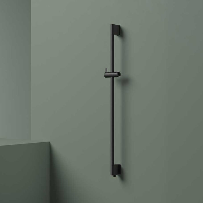 Hotbath Mate M305 glijstang 90cm ABS kunststof met geïntegreerde uitlaat - Geborsteld Zwart PVD