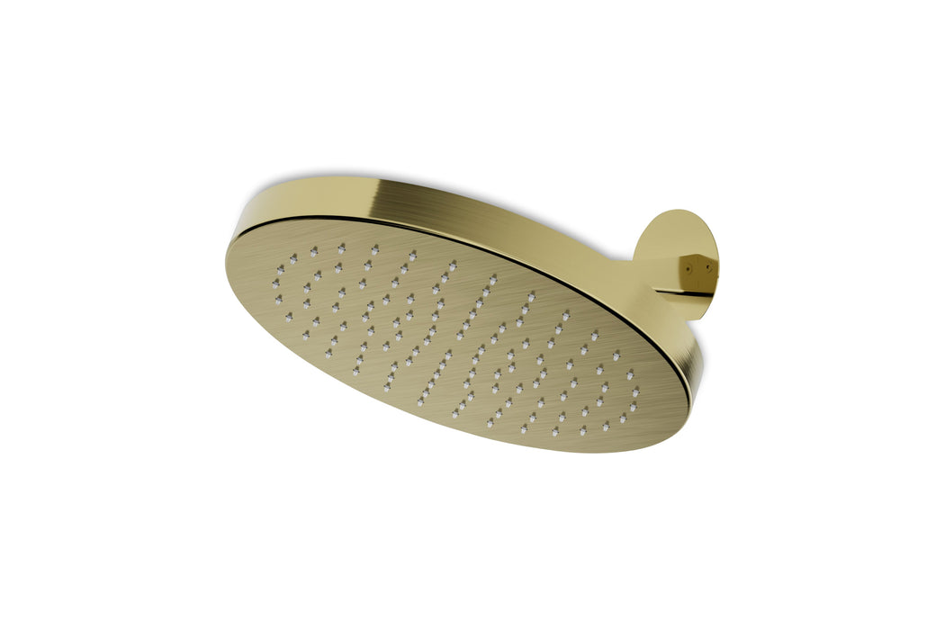 Lagoo - Nesso - Hoofddouche (30 mm | Ø325) met geintegreerde wandarm - Geborsteld Messing PVD - N8140BB