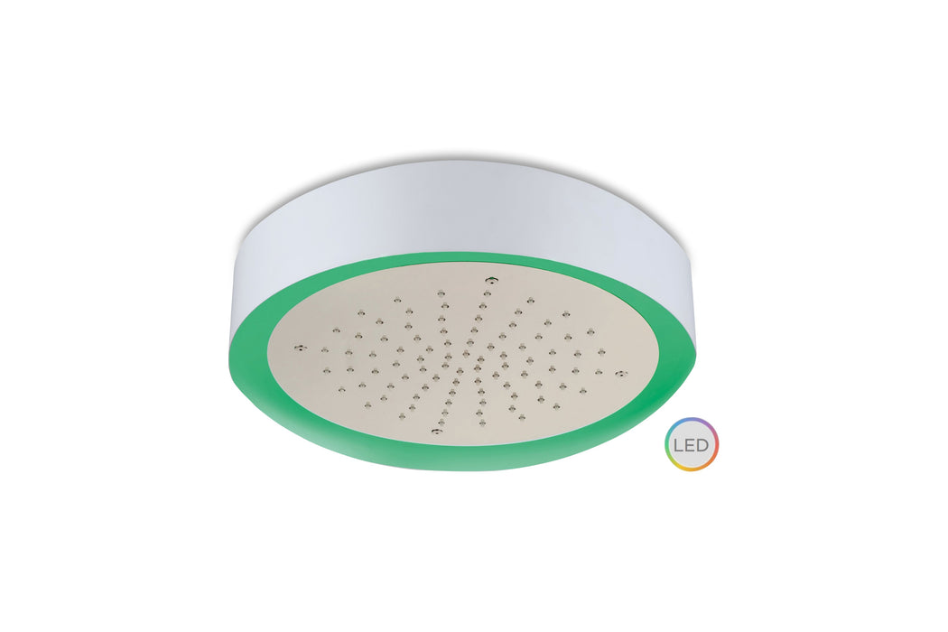 Lagoo - Nesso - Hoofddouche 'Light Ring' (Ø200) met multi color LED, incl. afstandsbediening - Geborsteld Nikkel - N8170BN