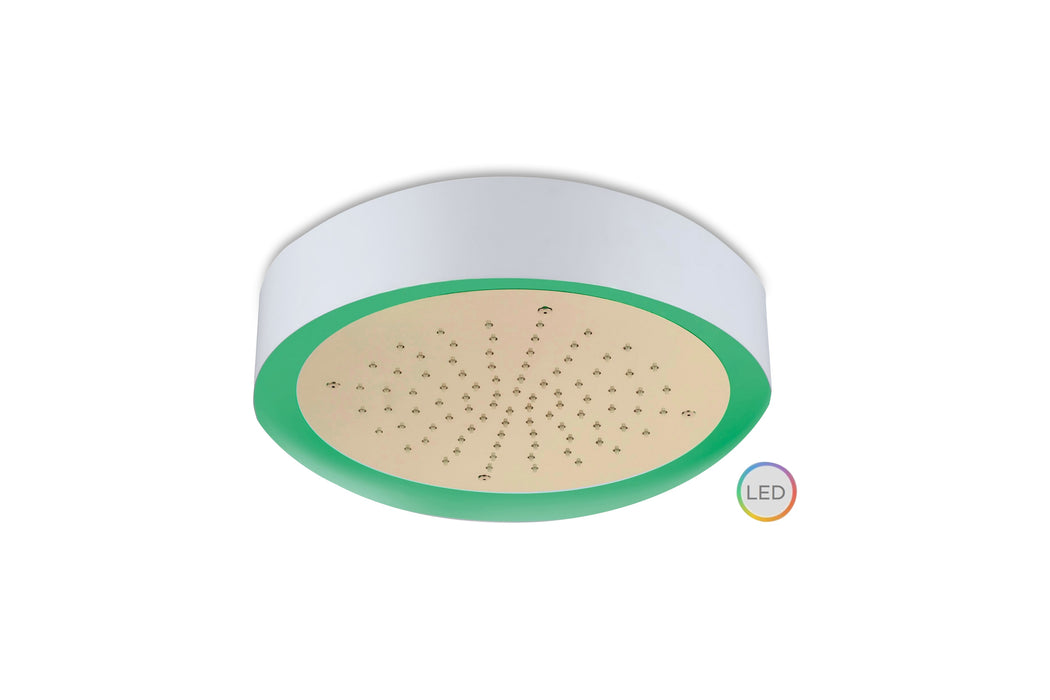 Lagoo - Nesso - Hoofddouche 'Light Ring' (Ø200) met multi color LED, incl. afstandsbediening - Geborsteld Champagne PVD - N8170PG