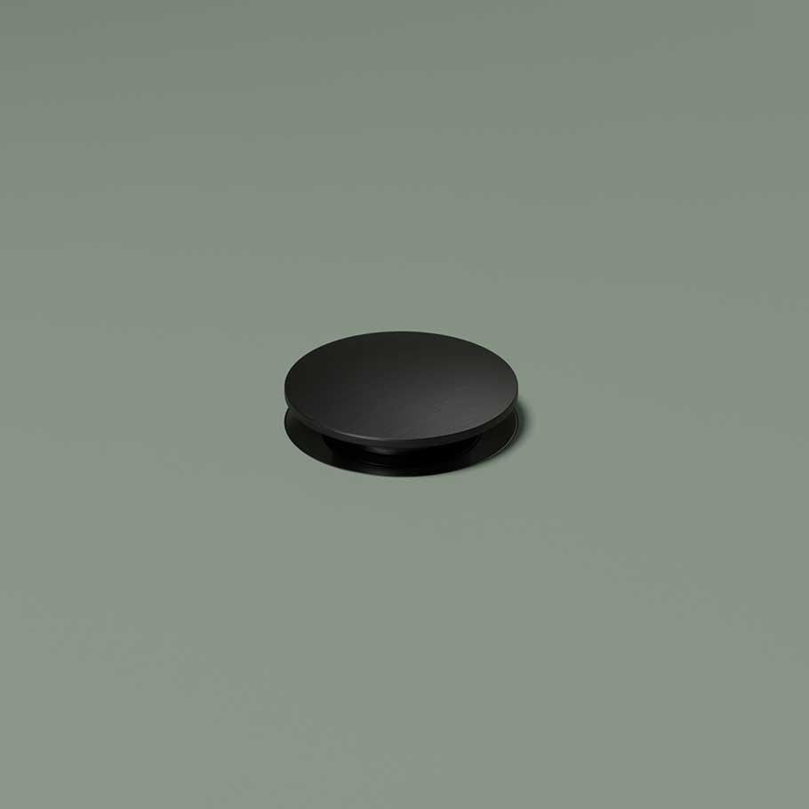 Hotbath Cobber P708 niet-afsluitbare plug - Geborsteld Zwart PVD