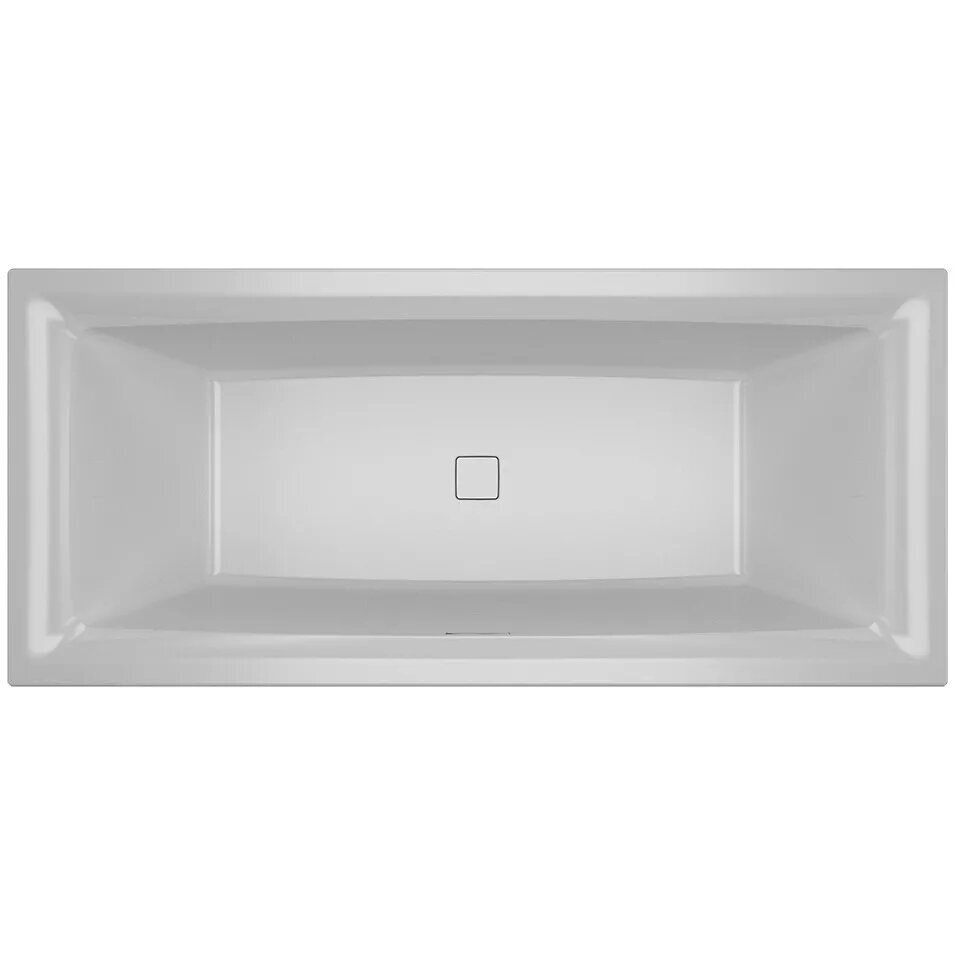 Riho Still Square Plug&Play halfvrijstaand bad 170x75cm acryl wit - links