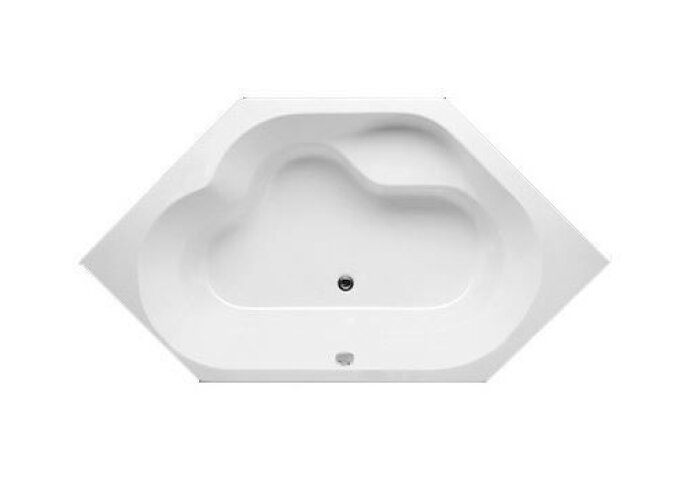 Riho Winnipeg Plug&Play halfvrijstaand hoekbad 145x145cm acryl wit