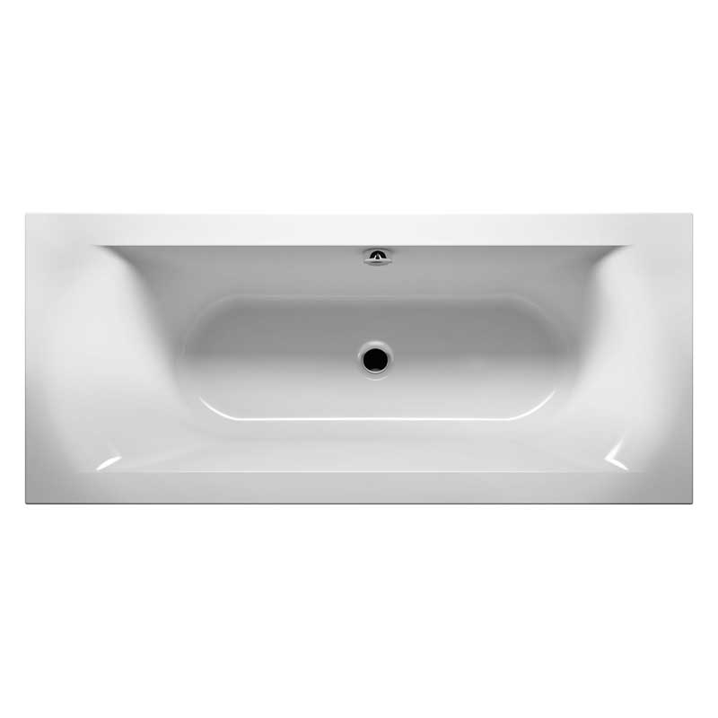 Riho Rethink Cubic Plug&Play halfvrijstaand bad 170x75cm acryl wit - links