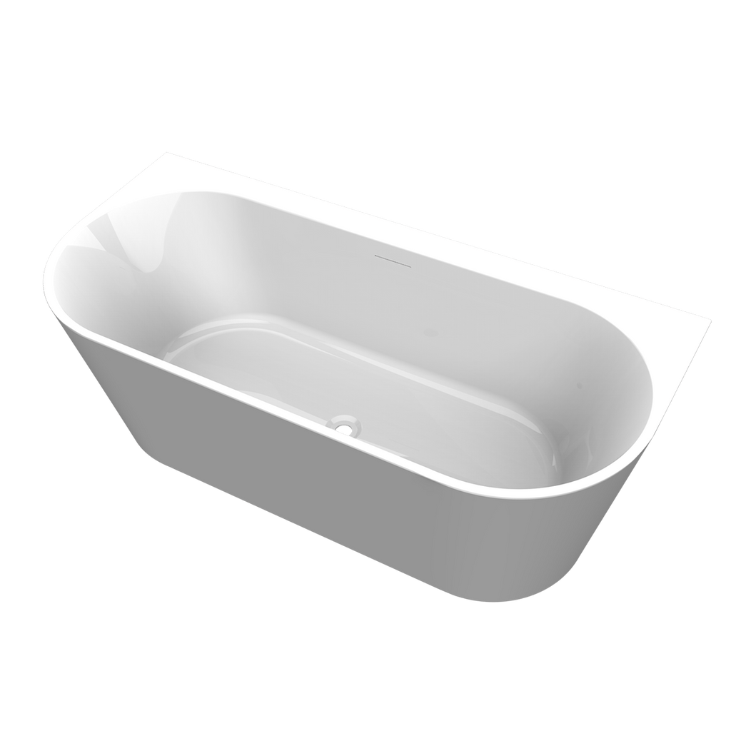 Arcqua - Santo back to wall ligbad 178x80 acryl glans wit