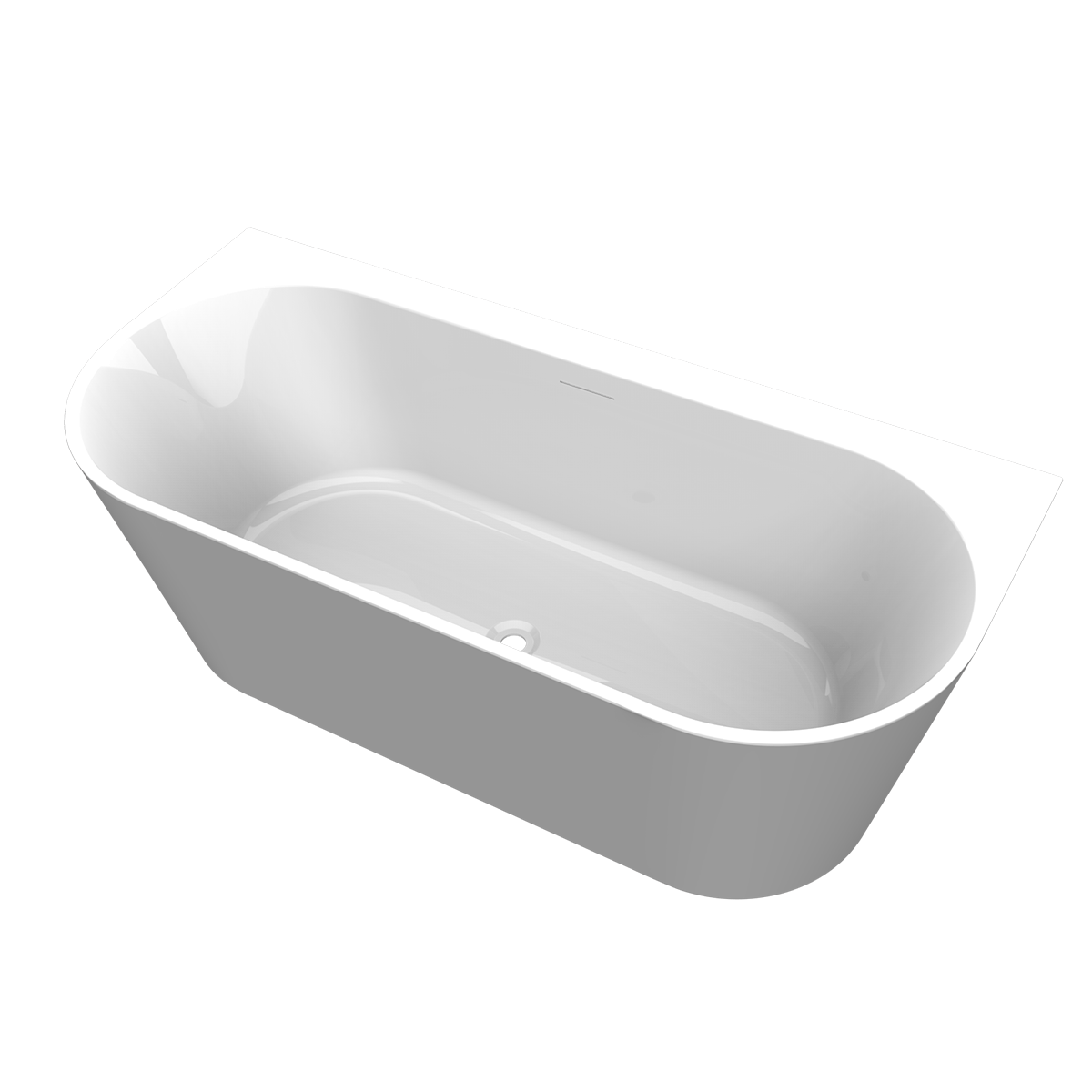 Arcqua - Santo back to wall ligbad 178x80 acryl glans wit