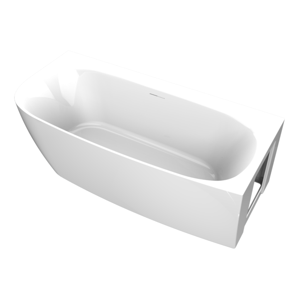 Arcqua - Tira back to wall ligbad 170x80 acryl glans wit rechts