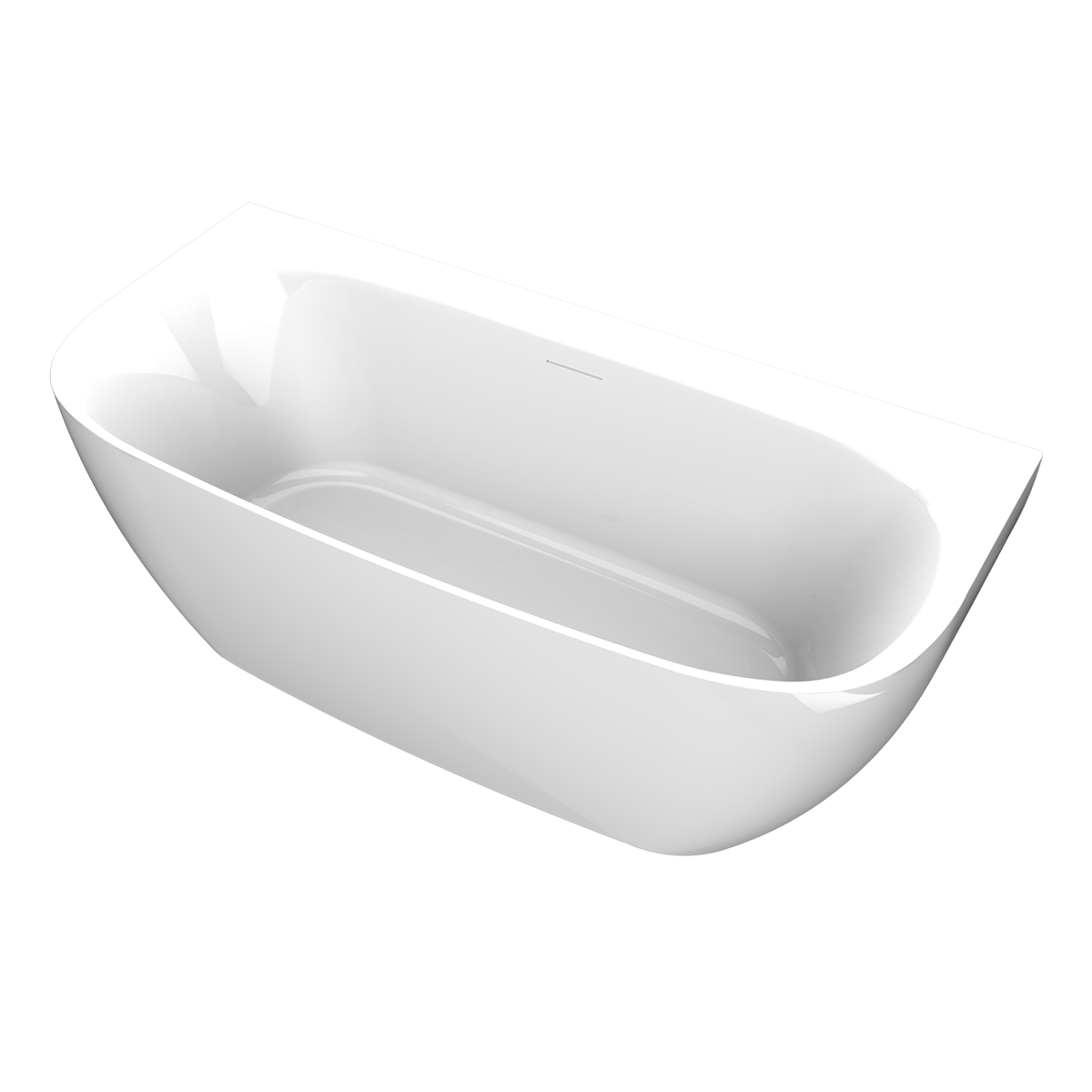Arcqua - Tira back to wall ligbad 170x80 acryl glans wit