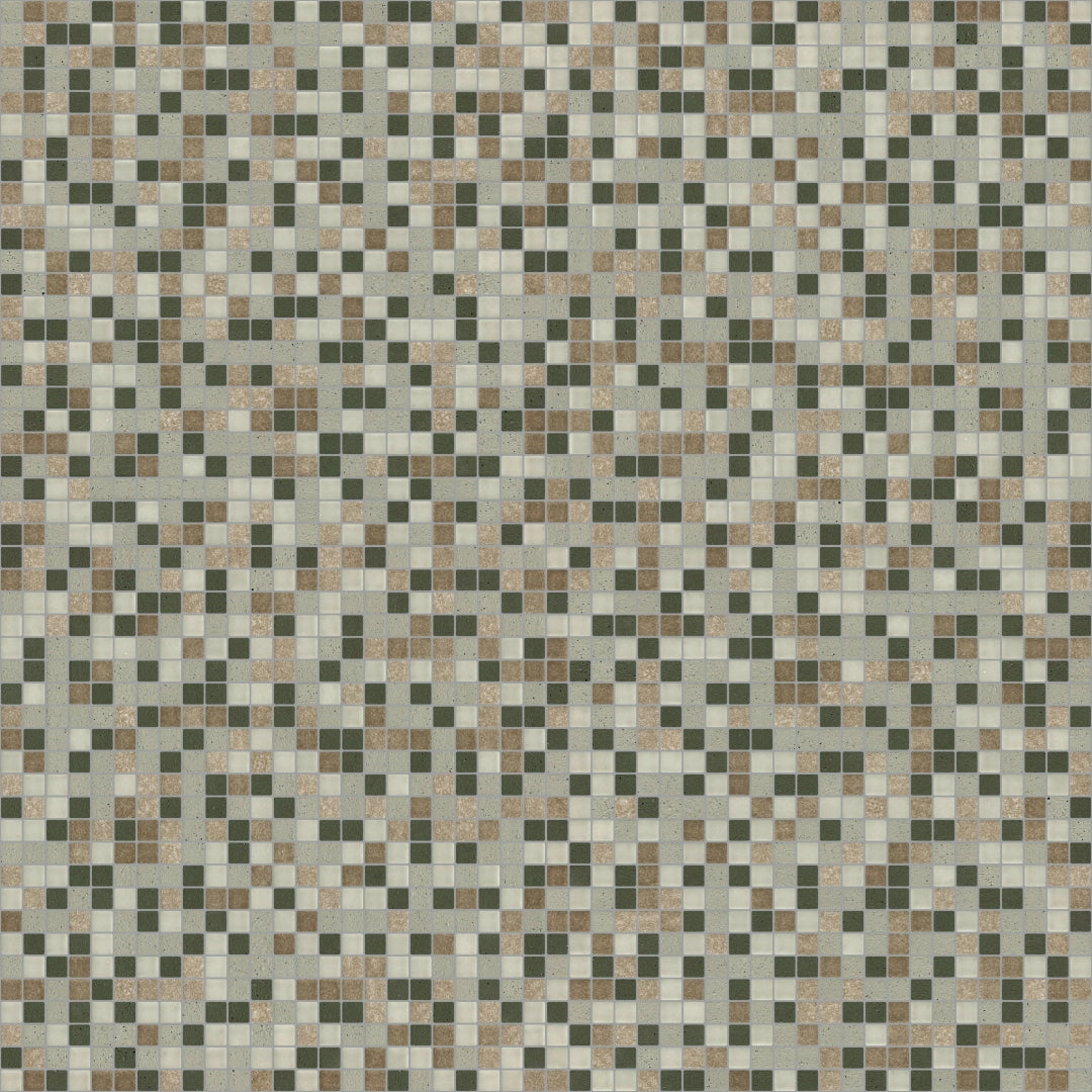 Appiani, Mix Neutral - XMBM 706 - Metropolitan Bump 06  Vanadio/Cemento/Viburno/Ramina, Naturale (2.5x2.5), 30x30cm, 7.20mm