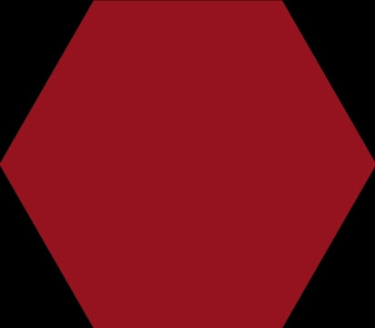 Ceramica Bardelli, Hexa - Rosso, Naturale, 17x15cm, 8.50mm, Rett.