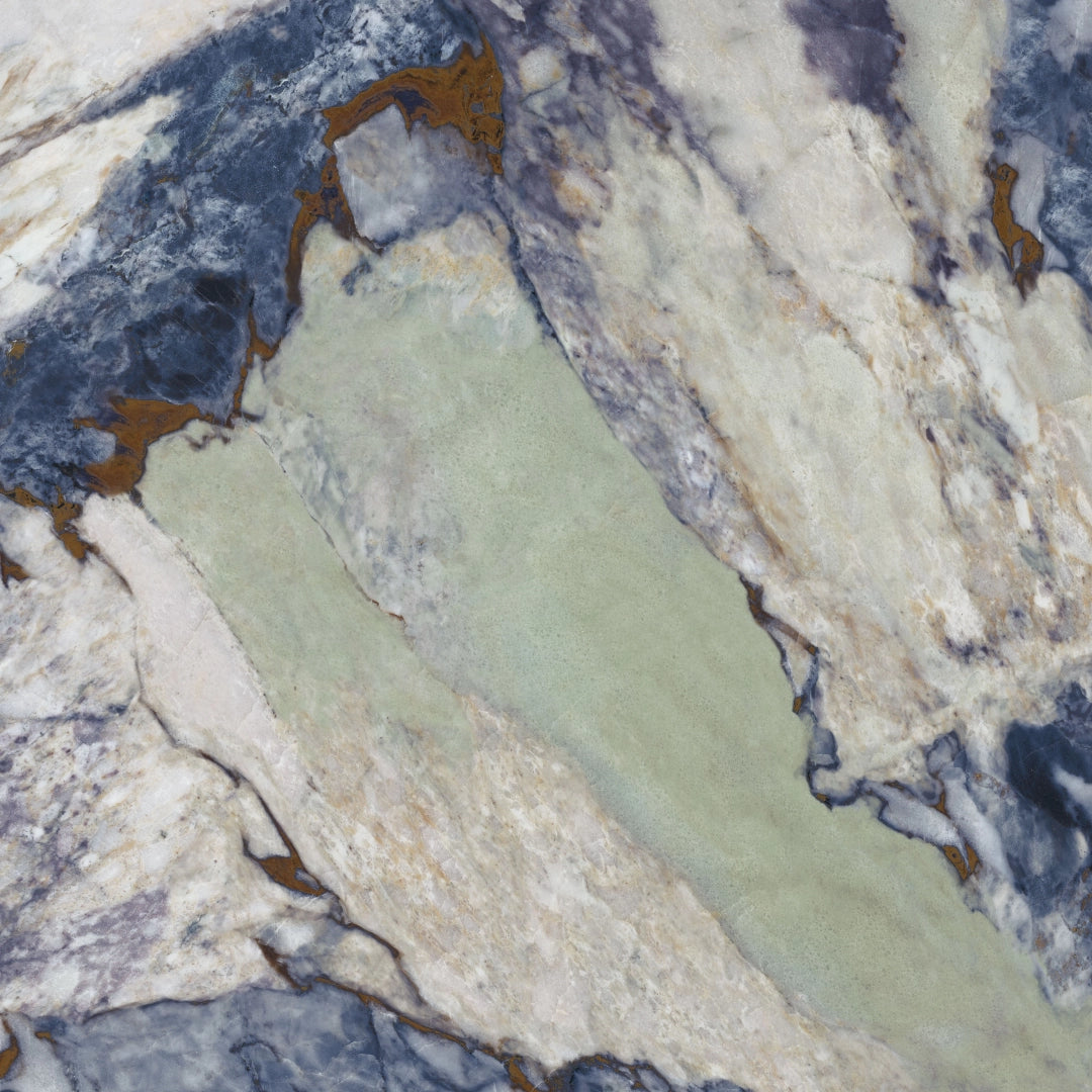 Geotiles, Oni - Blue, Super Polished, 120x120cm, 10.00mm, Rett.
