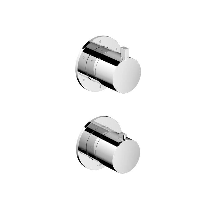 Hotbath Ace AC039EXT afbouwdeel voor inbouw thermostaat met 3-weg stop-omstel - Chroom
