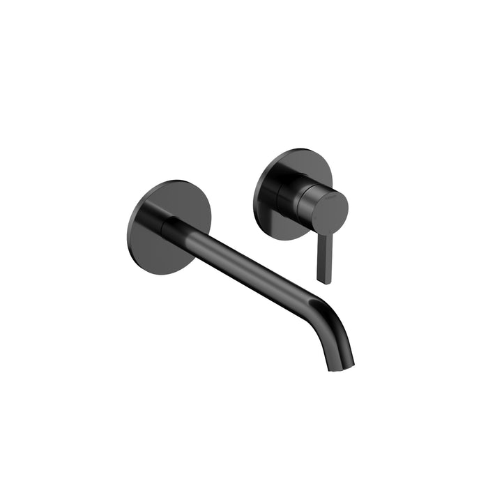 Hotbath Ace AC105EXT afbouwdeel inbouw wastafelkraan 20cm - Gepolijst Zwart PVD