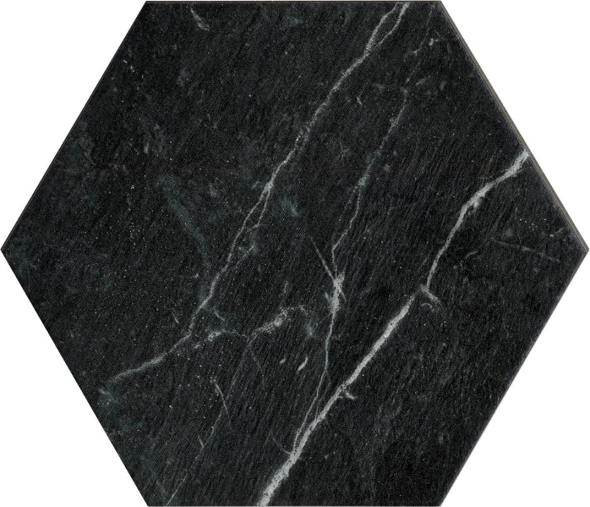 Walls&More by Keradom, Esagone - Black, Naturale, 15x17.3cm, 9.00mm