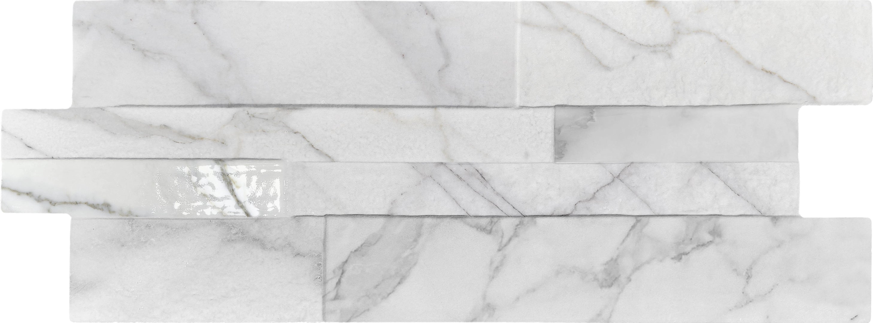 Walls&More by Keradom, Royal - Statuario, Naturale, 16x40cm, 10.00mm
