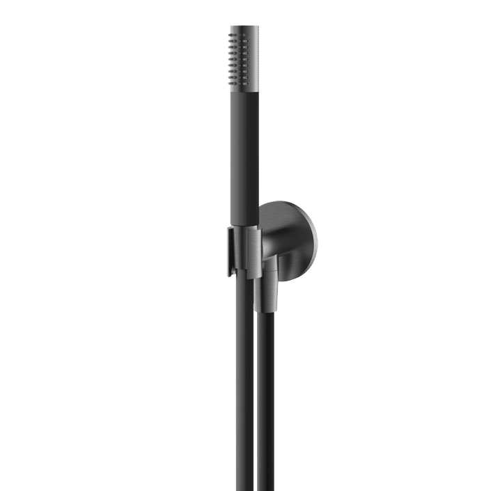 Hotbath Archie AR430 handdouche set met wateraansluiting - Geborsteld Gunmetal PVD