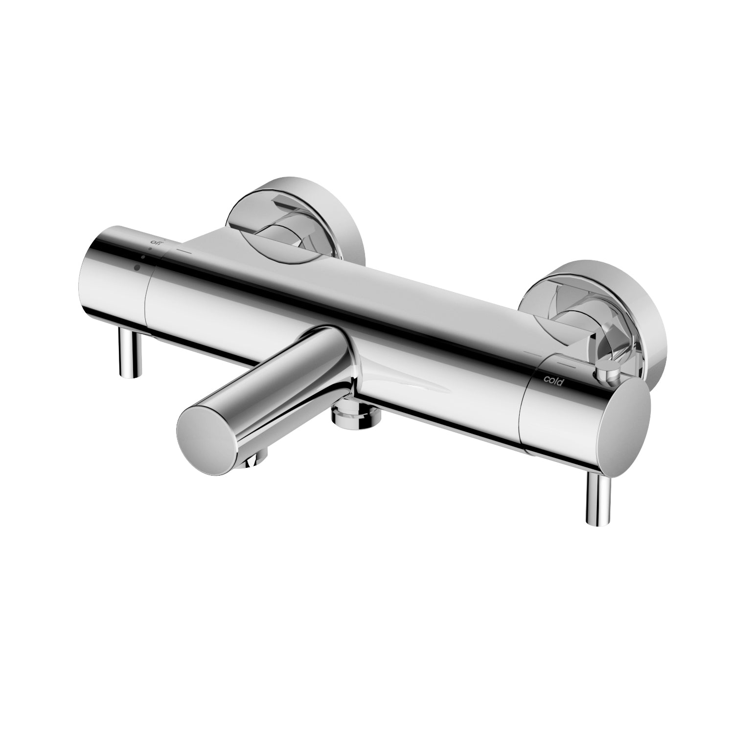 Hotbath Cobber B022 badthermostaat met uitloop - Geborsteld Messing