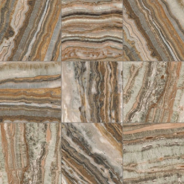 Ceramica Valsecchia, Swimming Pool - 1515ONX003 - Onyx Brown, Glossy, 15x15cm, 8.50mm