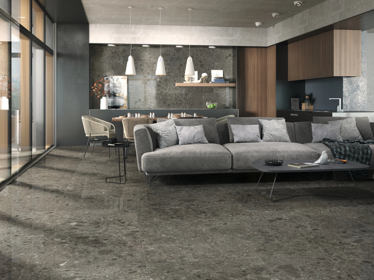 Baldocer, Hannover - PR8080LB - Black, naturale, 80x80cm, 10.00mm