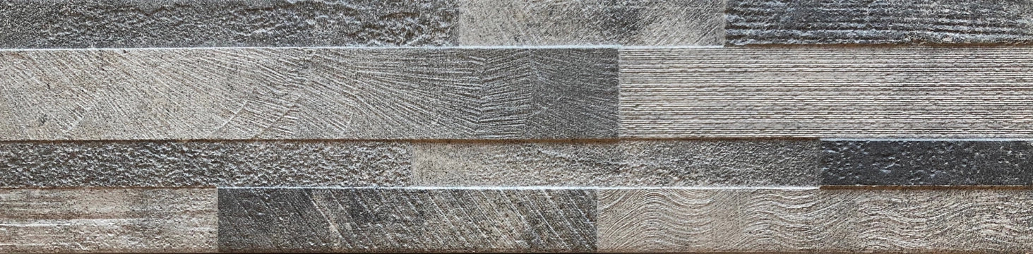 Ceramica Rondine, Volcano 3d - J88899 - Dark, Naturale, 15x61cm, 11.00mm, Rett.