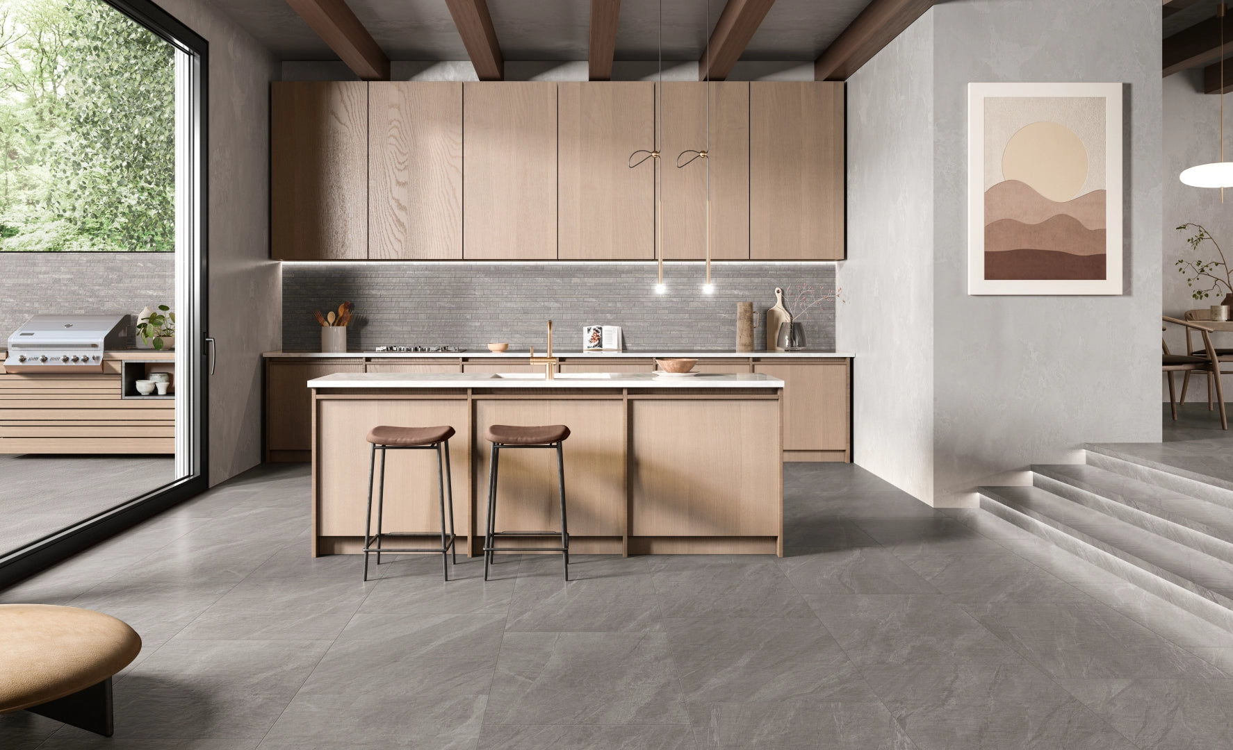 Novabell, Allblack - ALK M133 - Grigio, Natural, 60x90cm, 20.00mm