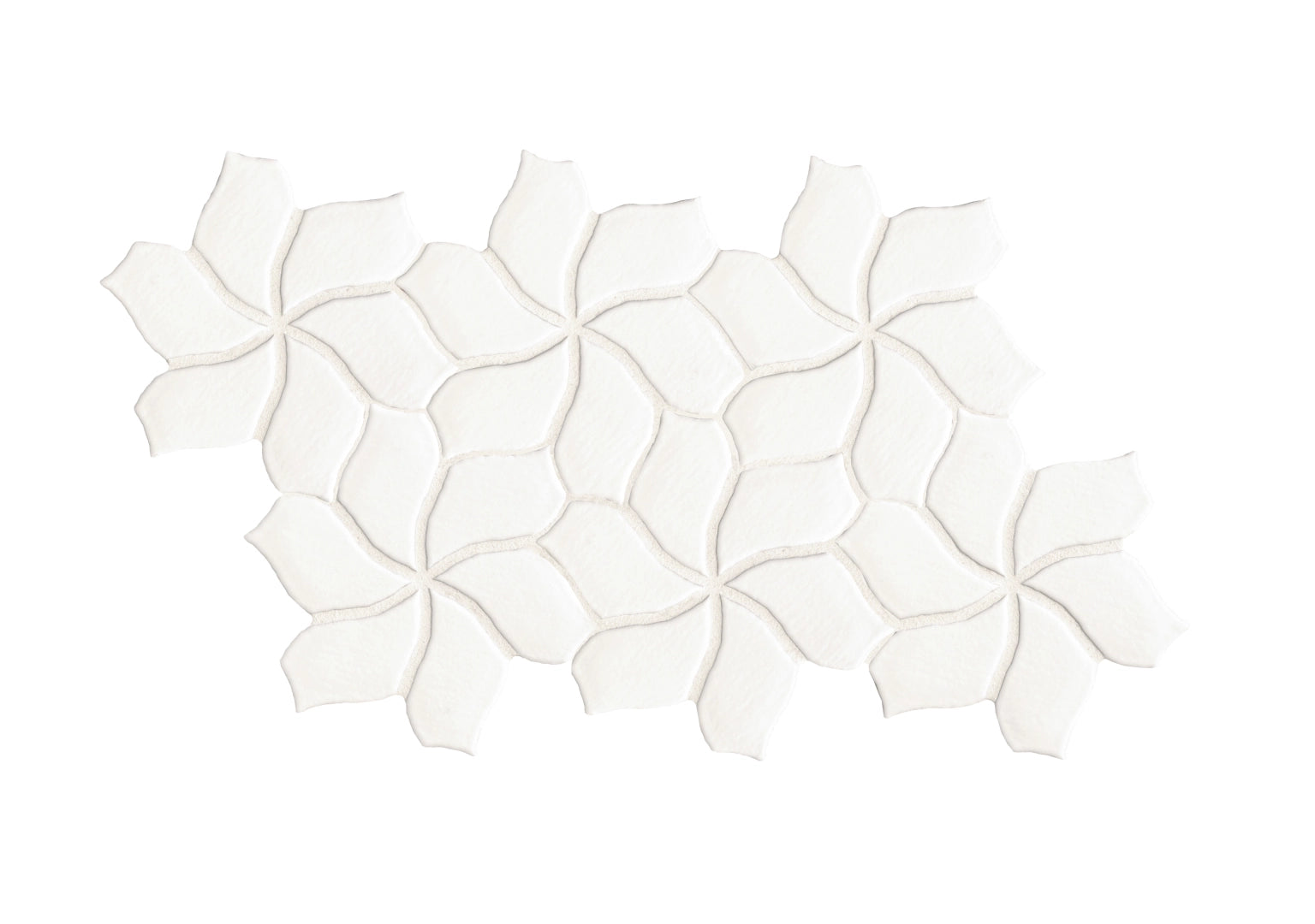 Mutina, Botanica - Flower White, Matt, 23.5x41.1cm, 10.00mm, Rett.