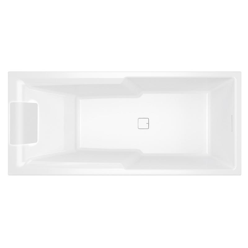 Riho Still Shower inbouw douchebad 180x80cm acryl wit - LED kussen links - Fall