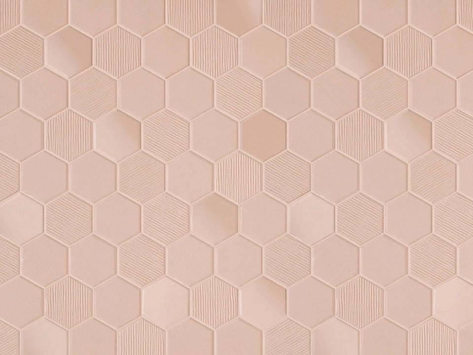 Terratinta Ceramiche, Hexa - Rosy Blush, Matt, 14x15cm, 10.00mm, Rett.