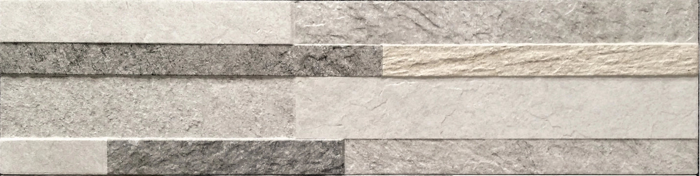 Ceramica Rondine, Quarzi 3d - J87438 - Multicolor, Naturale, 15x61cm, 11.00mm