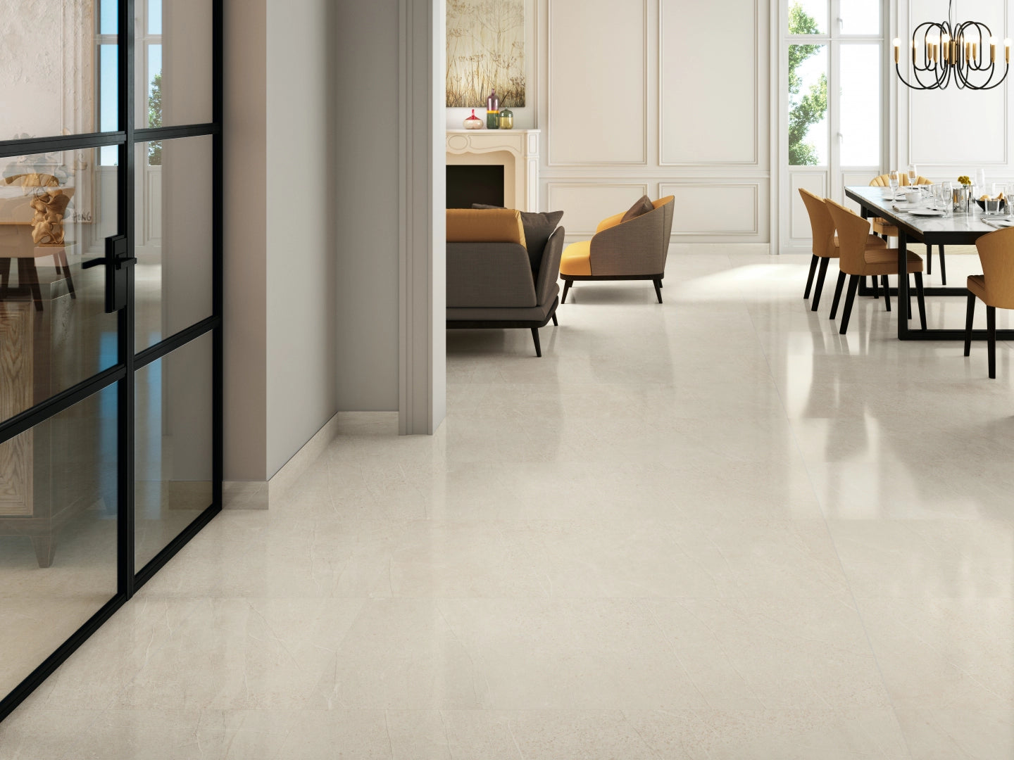 PorcelaniteDos, Trevi - 1822 - Toffe, Polished, 98x98cm, 10.00mm, Rett.
