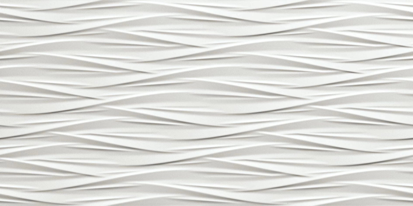 Atlas Concorde, 3d Wall Design - 8DMW - Sinuous 3d Wind White, Matt, 40x80cm, 9.00mm