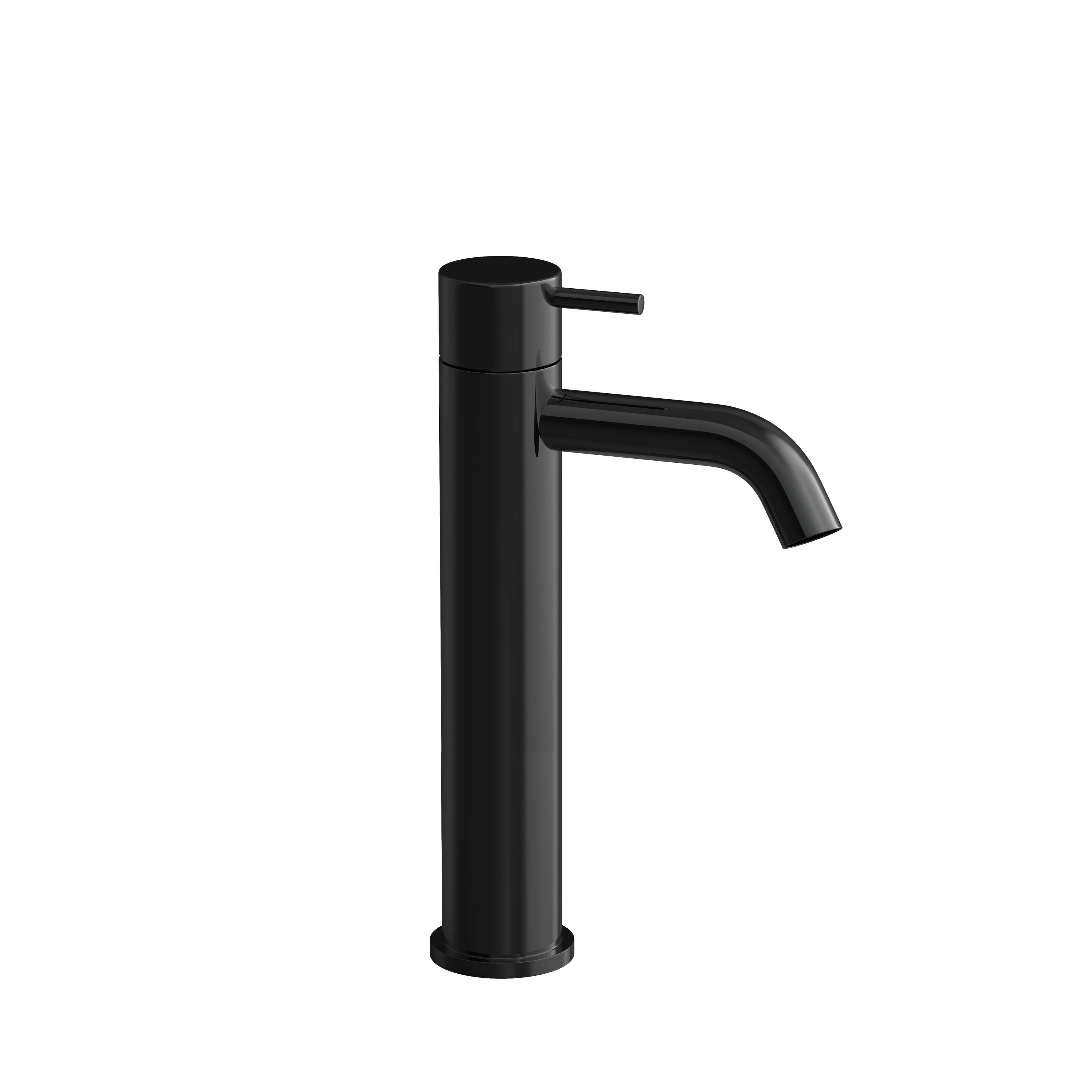 Hotbath Cobber CB003HC wastafelkraan hoog - Gepolijst Zwart PVD