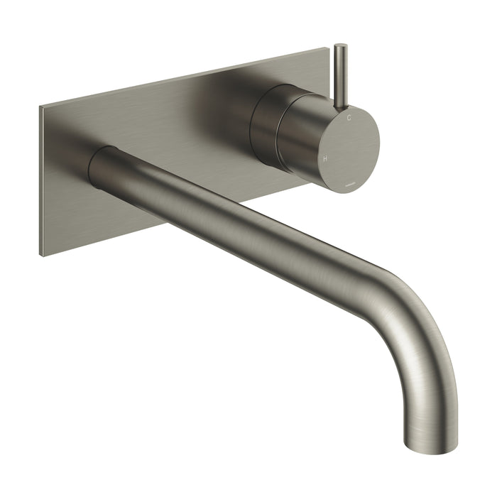 Hotbath Cobber CB106EXT25 afbouwdeel inbouw wastafelkraan - 25cm uitloop - Geborsteld Nikkel