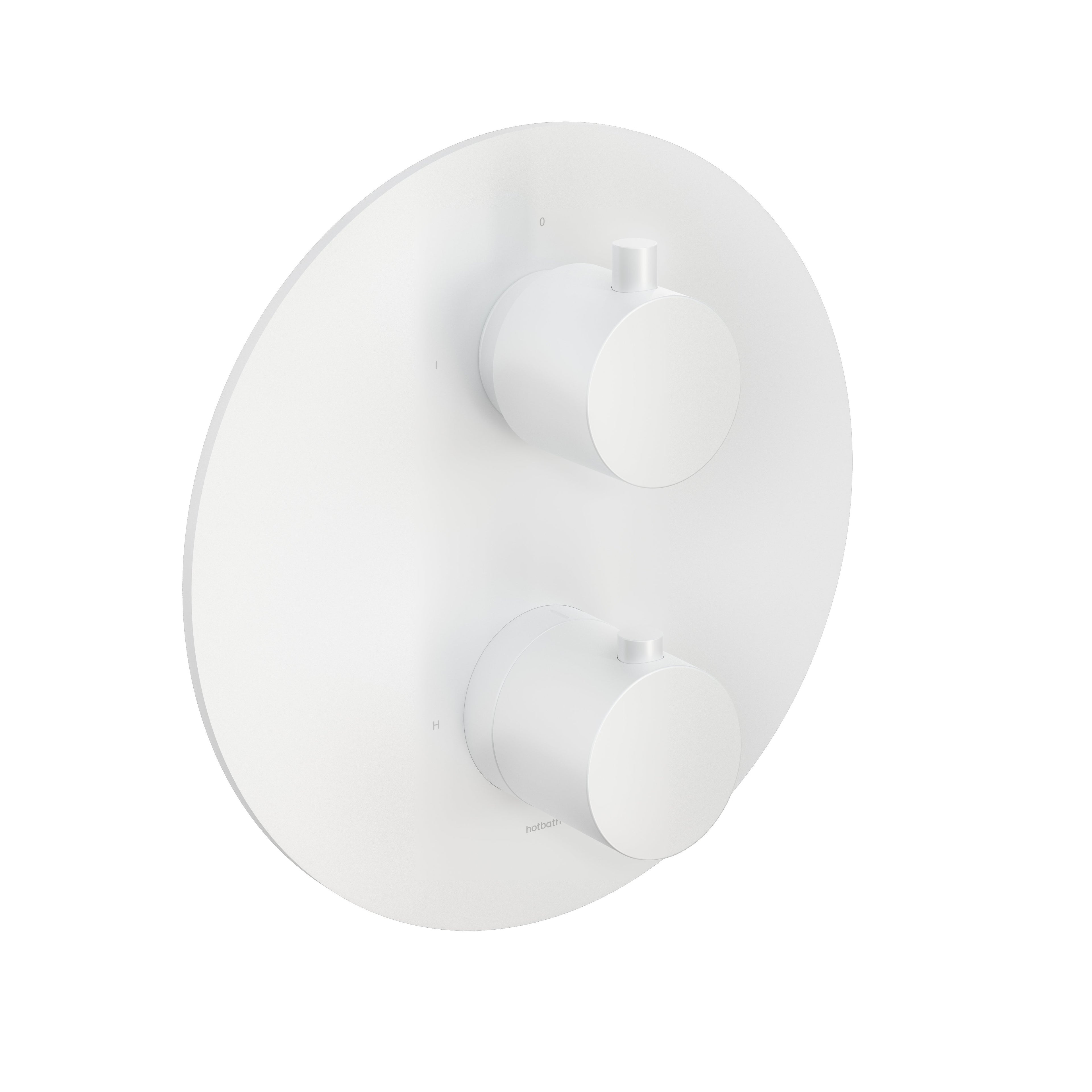 Hotbath Cobber CB009EXT afbouwdeel voor inbouw thermostaat met 2-weg omstel - Mat Wit
